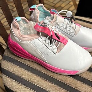 Pink Clove White and Pink Sneakers with Ombré Sole
